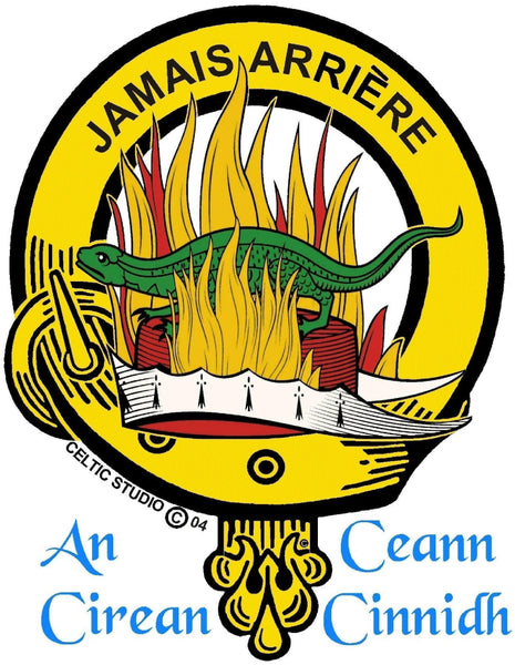 Douglas Clan Crest Badge Glass Beer Mug