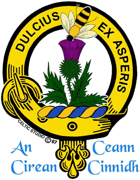 Ferguson Clan Crest Badge Glass Beer Mug