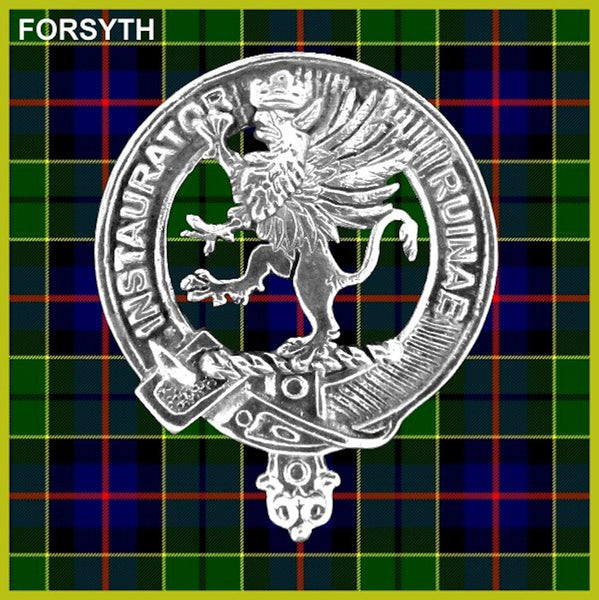 Forsythe Clan Crest Badge Glass Beer Mug