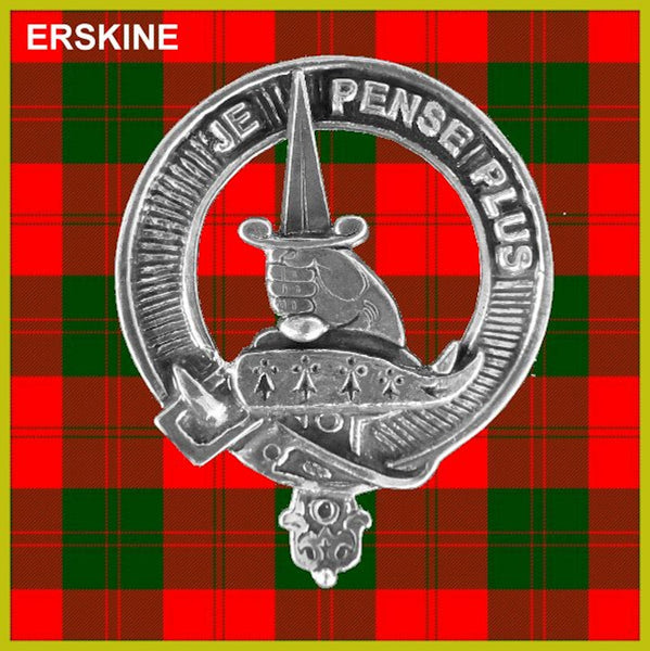 Erskine Clan Crest Badge Glass Beer Mug