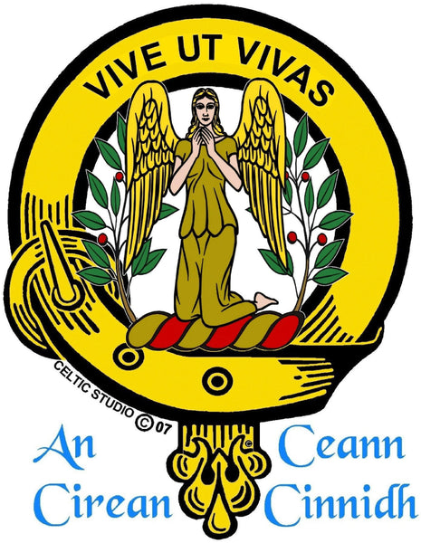 Falconer Clan Crest Badge Glass Beer Mug
