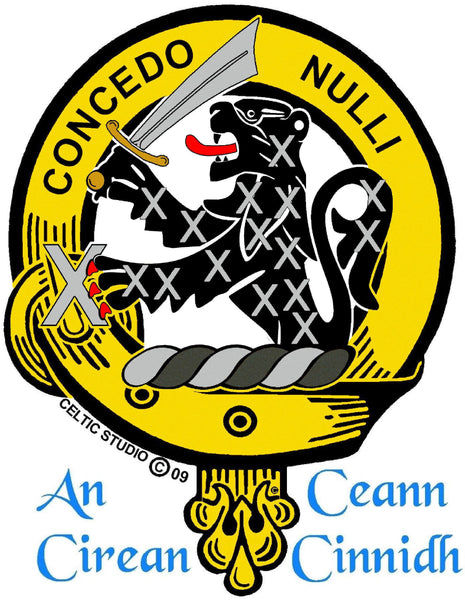 Little Clan Crest Badge Glass Beer Mug