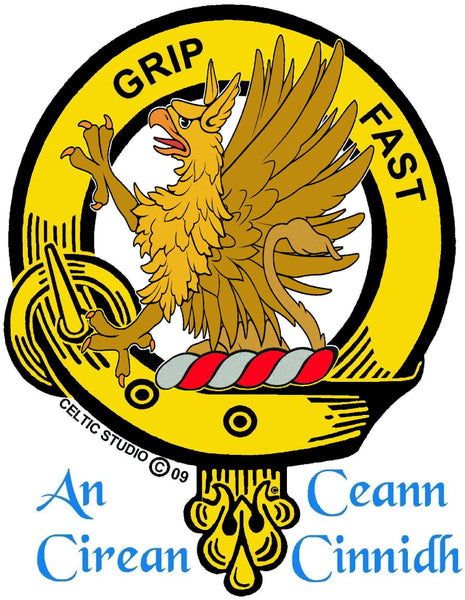 Leslie Clan Crest Badge Glass Beer Mug
