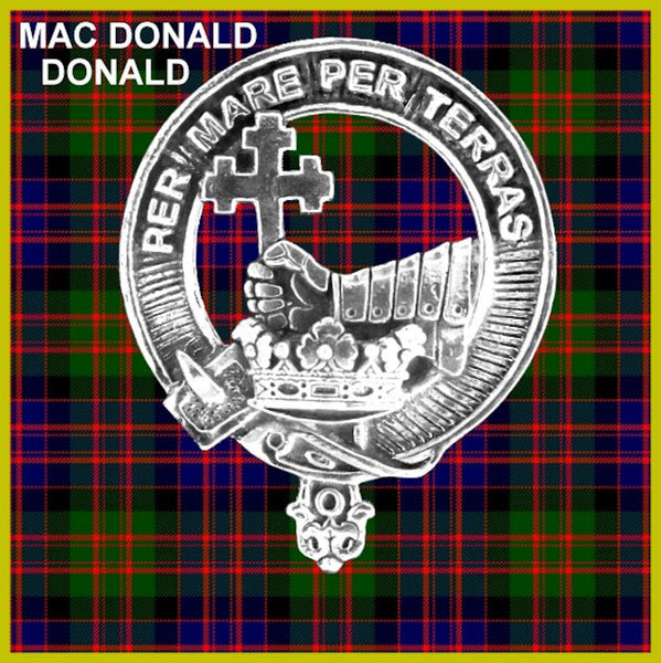 MacDonald Clan Crest Badge Glass Beer Mug