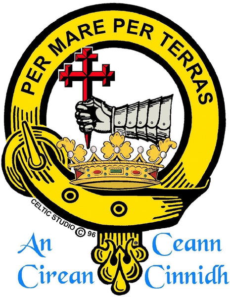 MacDonald Clan Crest Badge Glass Beer Mug