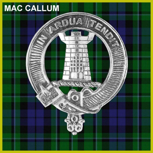 MacCallum Clan Crest Badge Glass Beer Mug