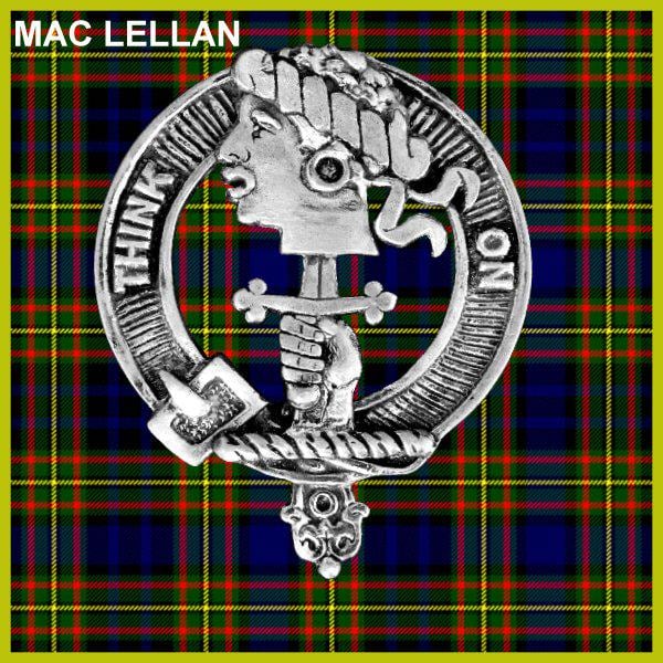 MacLellan Clan Crest Badge Glass Beer Mug