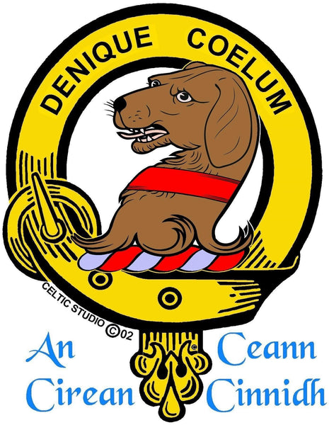 Melville Clan Crest Badge Glass Beer Mug