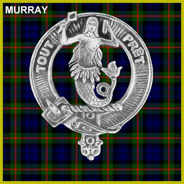 Murray Mermaid Crest Badge Beer Mug, Scottish Glass Tankard