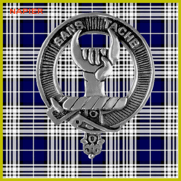 Napier Crest Badge Beer Mug, Scottish Glass Tankard