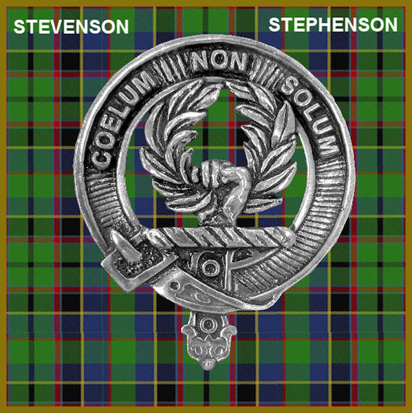 Stevenson Clan Crest Badge Glass Beer Mug