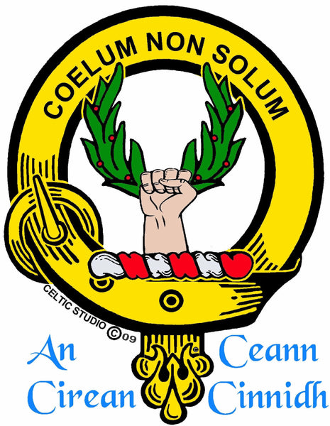 Stevenson Clan Crest Badge Glass Beer Mug