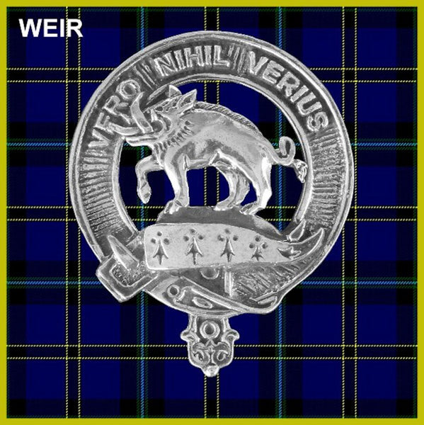 Weir Clan Crest Badge Glass Beer Mug