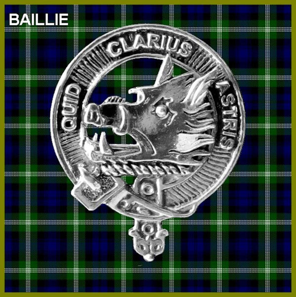 Baillie Clan Crest Badge Glass Beer Mug