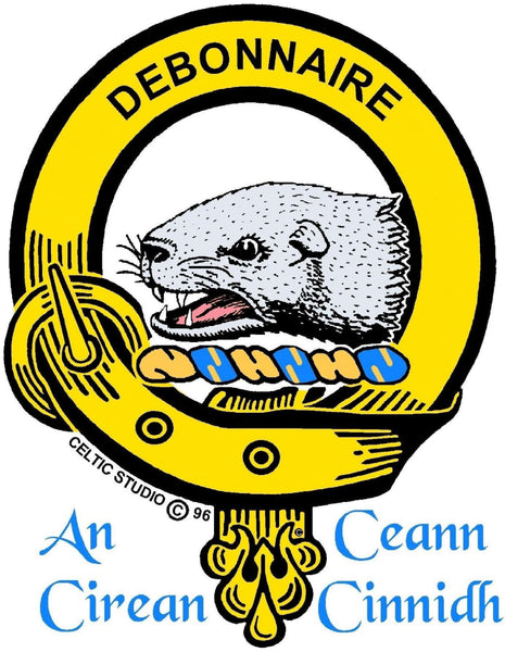 Bethune Clan Crest Badge Glass Beer Mug