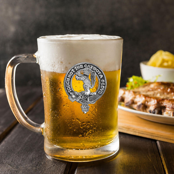 Clan Chattan Crest Badge Glass Beer Mug