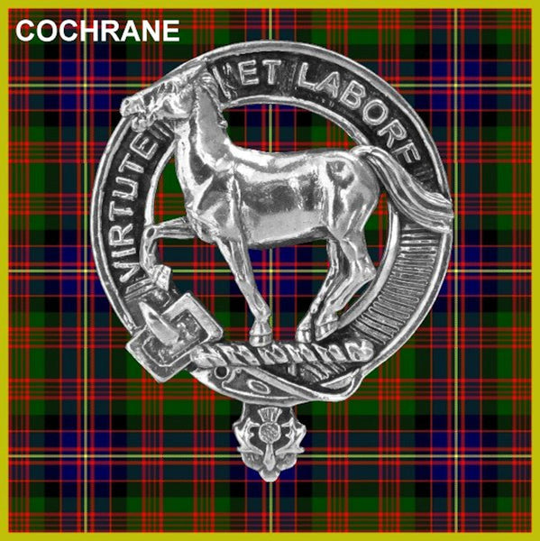 Cochrane Clan Crest Badge Glass Beer Mug