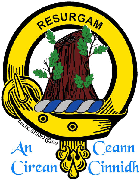 Crosbie Clan Crest Badge Glass Beer Mug