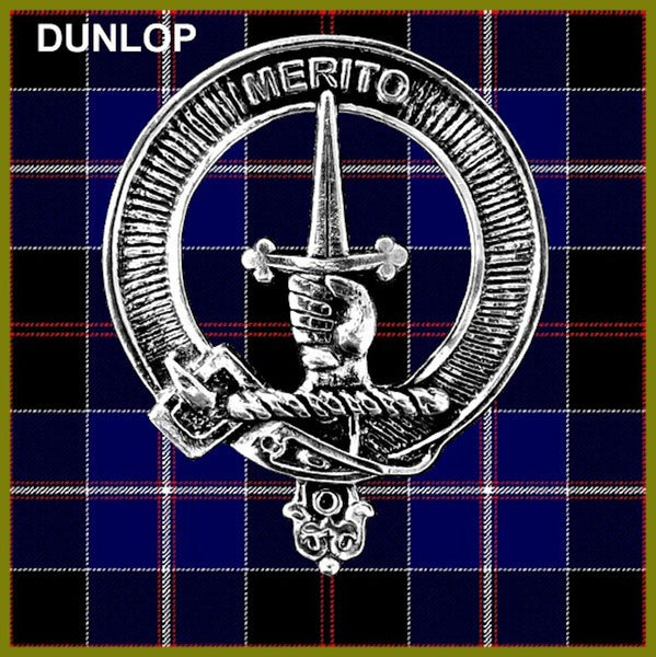 Dunlop Clan Crest Badge Glass Beer Mug