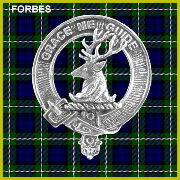 Forbes Clan Crest Badge Glass Beer Mug