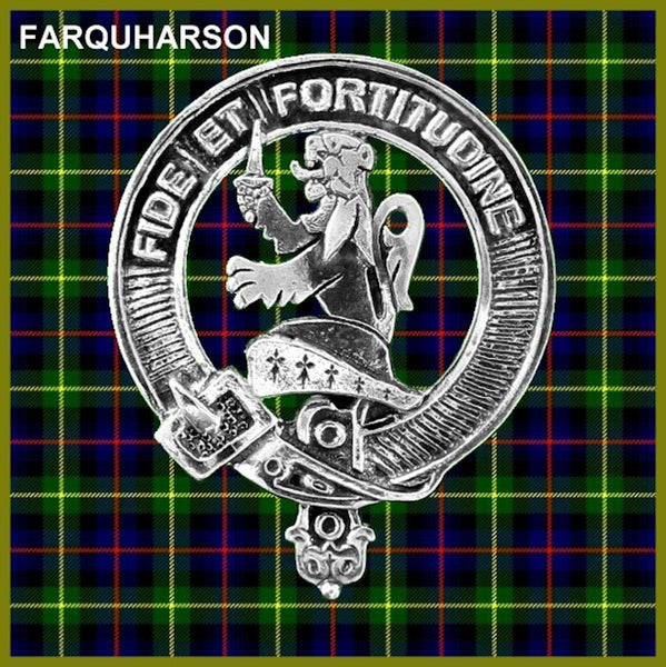 Farquharson Clan Crest Badge Glass Beer Mug