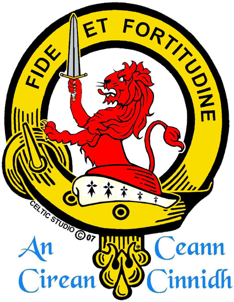 Farquharson Clan Crest Badge Glass Beer Mug