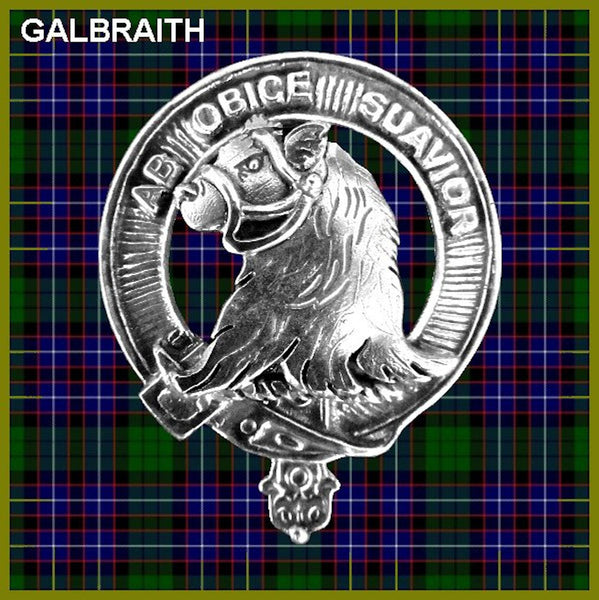 Galbraith Crest Badge Beer Mug, Scottish Glass Tankard