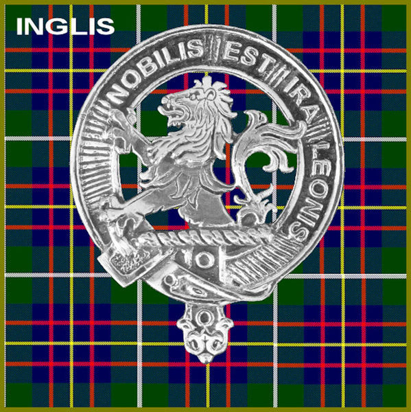 Inglis Crest Badge Beer Mug, Scottish Glass Tankard