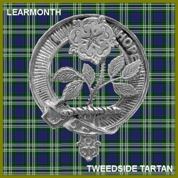 Learmont Clan Crest Badge Glass Beer Mug