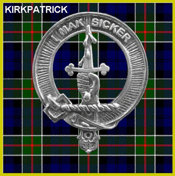 Kirkpatrick Clan Crest Badge Glass Beer Mug