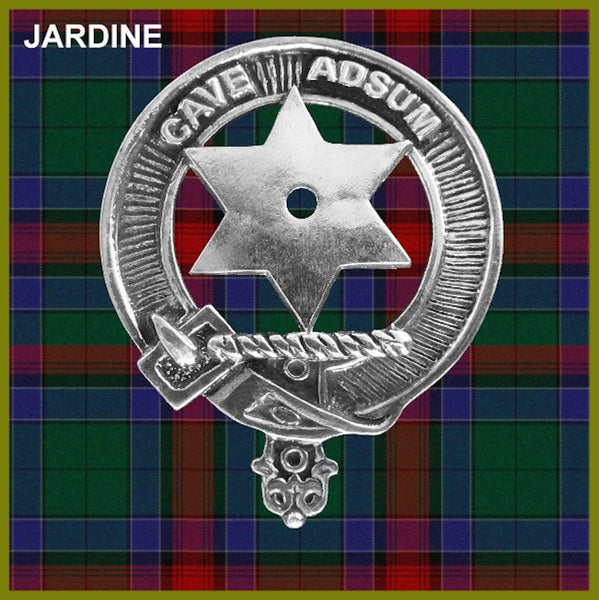 Jardine Clan Crest Badge Glass Beer Mug