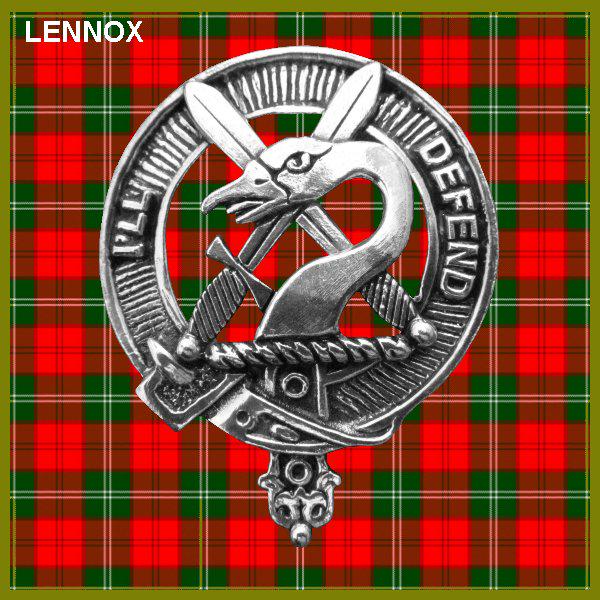 Lennox Clan Crest Badge Glass Beer Mug