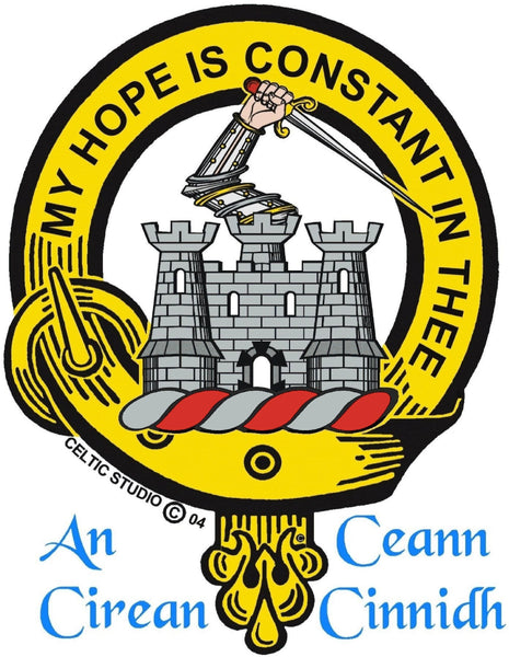 MacDonald Clanranald Clan Crest Badge Glass Beer Mug