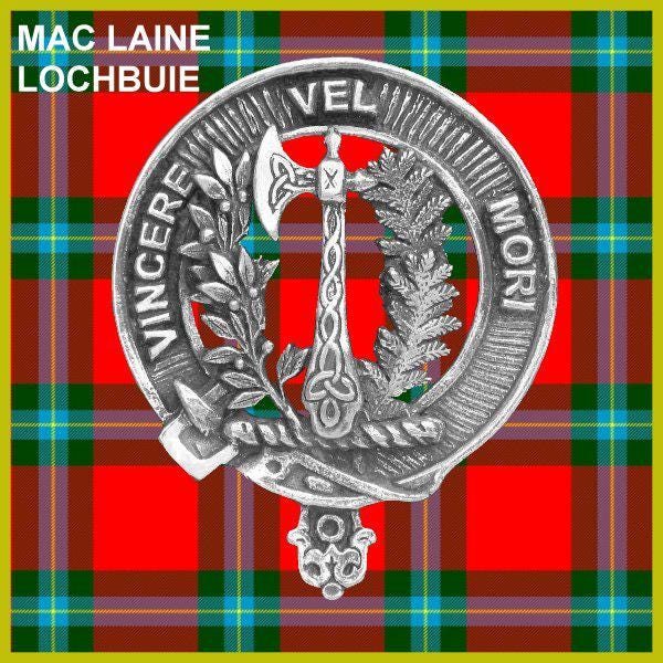 MacLaine Clan Crest Badge Glass Beer Mug