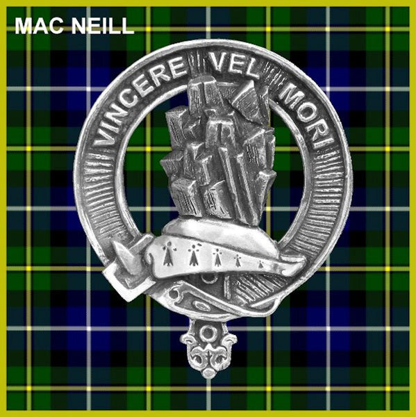 MacNeil Clan Crest Badge Glass Beer Mug