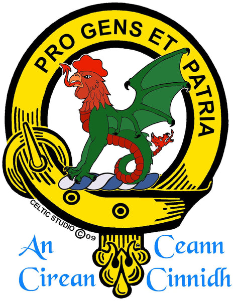 Pendergast Clan Crest Badge Glass Beer Mug