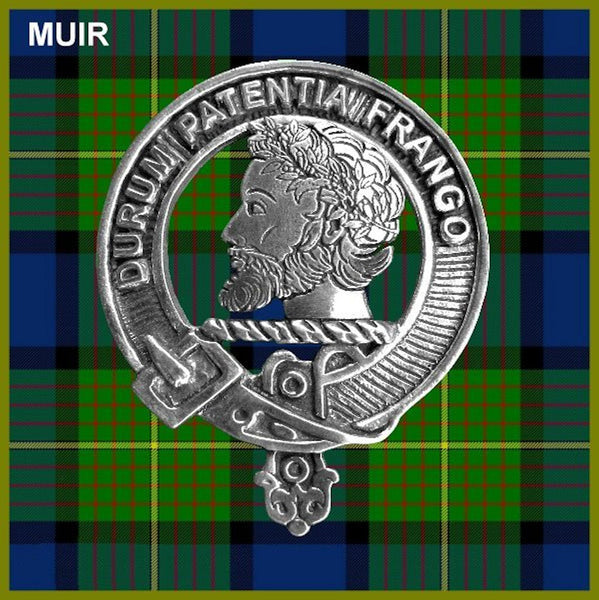 Muir Clan Crest Badge Glass Beer Mug