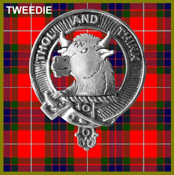 Tweedie Clan Crest Badge Glass Beer Mug