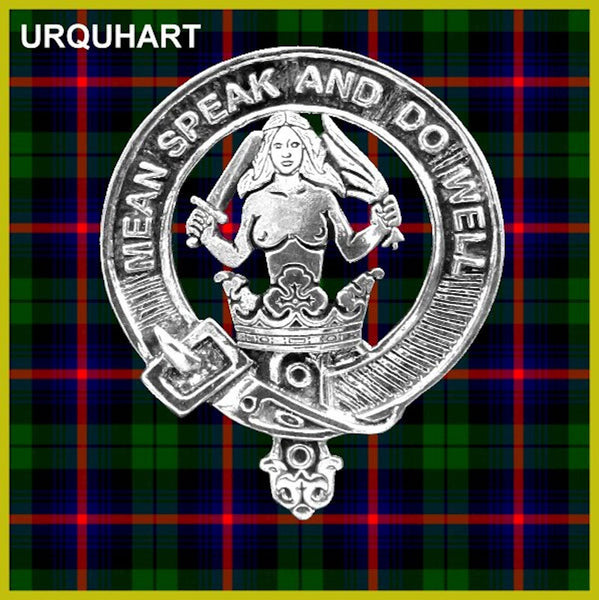 Urquhart Clan Crest Badge Glass Beer Mug