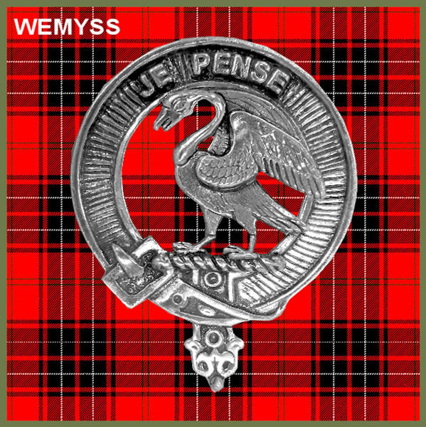 Wemyess Clan Crest Badge Glass Beer Mug