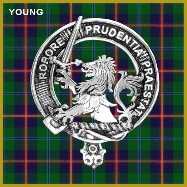 Young Clan Crest Badge Glass Beer Mug