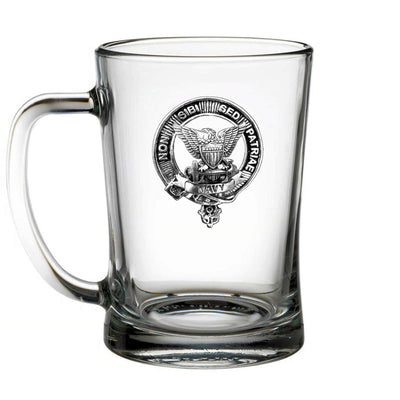 United States Navy Badge Glass Beer Mug