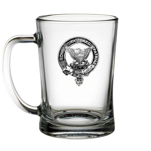 United States Navy Badge Glass Beer Mug