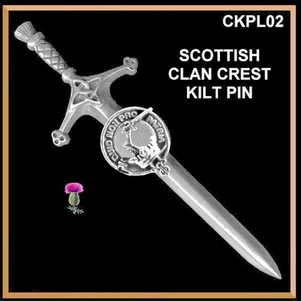 Dewar Clan Crest Kilt Pin, Scottish Pin ~ CKP02 - Celtic Studio