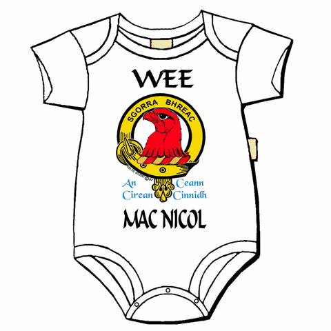 MacNicol Scottish Clan Crest Baby Jumper - Celtic Studio
