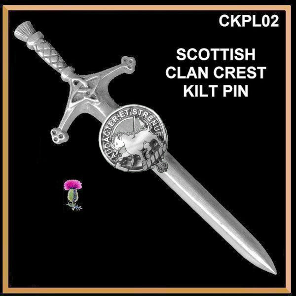 Pollock Clan Crest Kilt Pin, Scottish Pin ~ CKP02