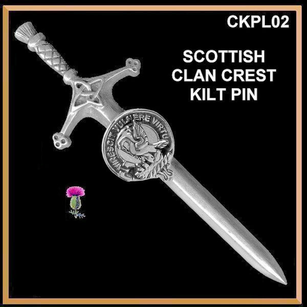 Stewart Clan Crest Kilt Pin, Scottish Pin ~ CKP02
