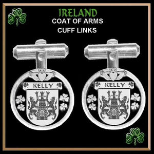 Irish Coat Of Arms Disk Cufflinks