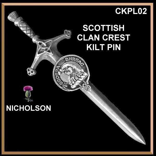 MacNicol Clan Crest Kilt Pin, Scottish Pin ~ CKP02