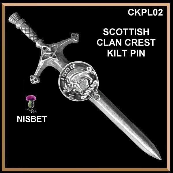 Nisbet Clan Crest Kilt Pin, Scottish Pin ~ CKP02